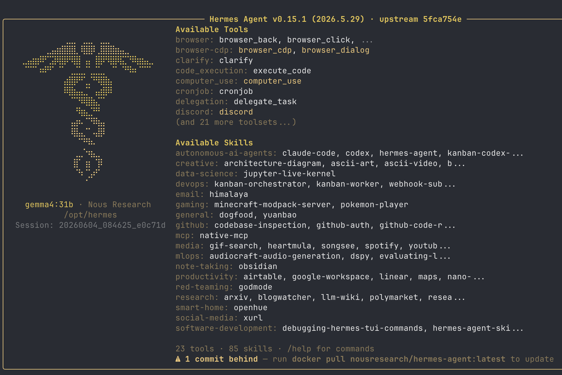 Hermes setup