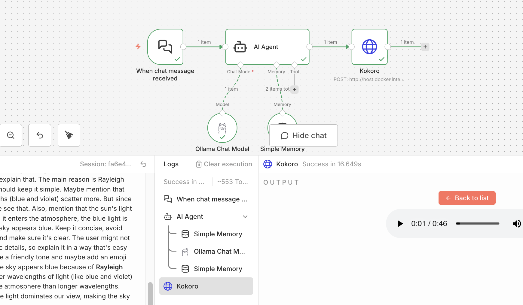Kokoro API call